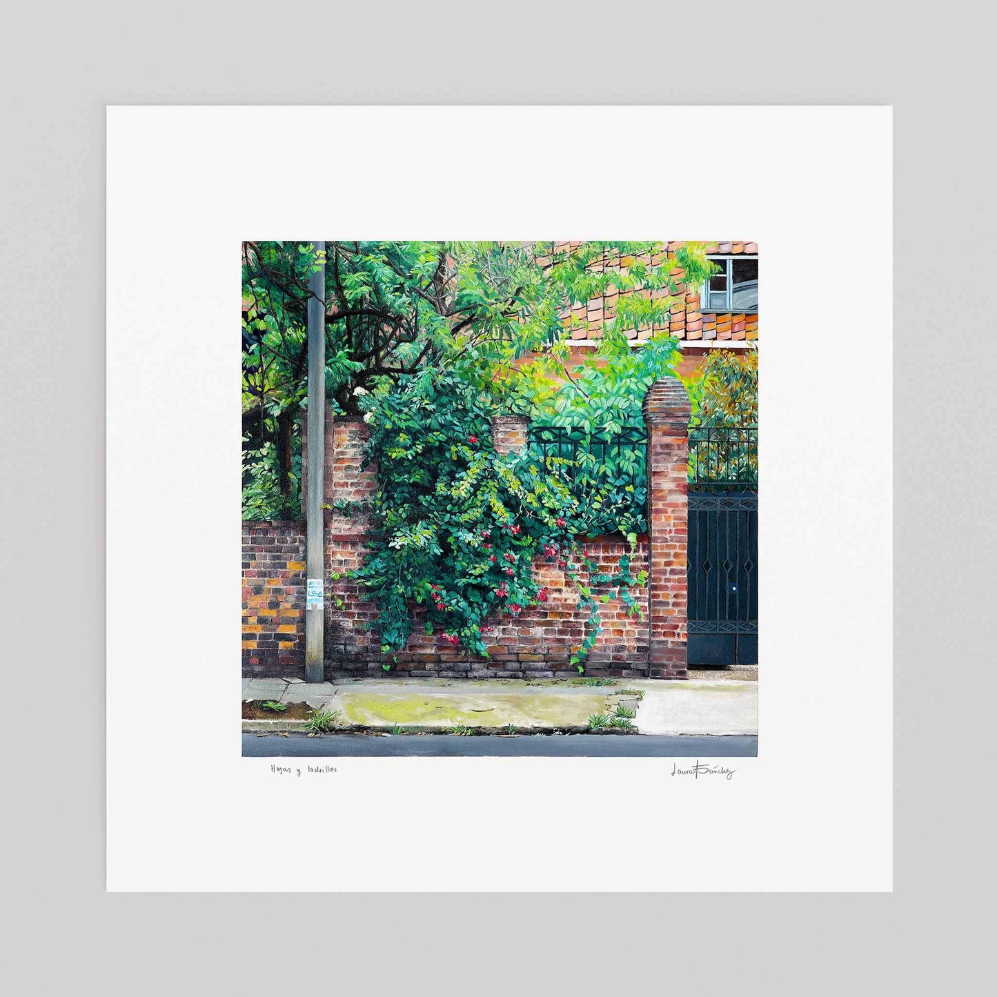 Unframed landscape art print.