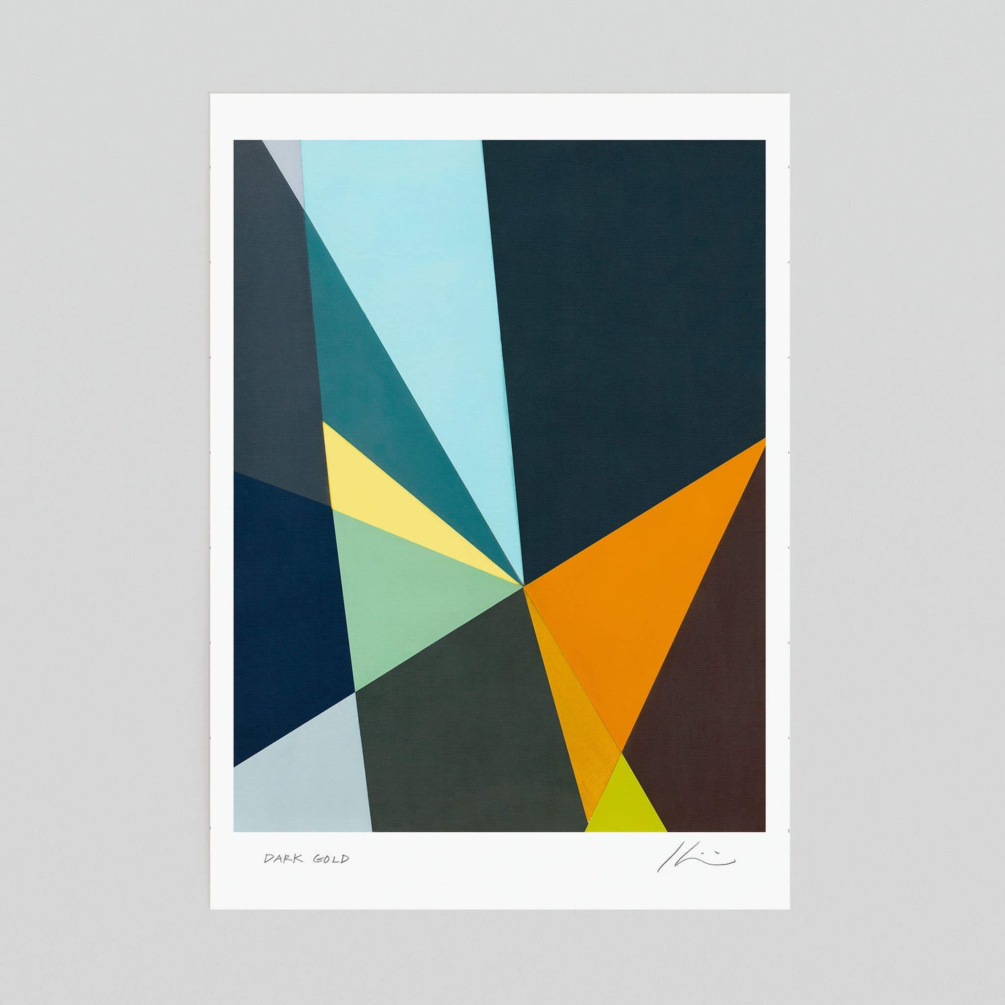 Unframed abstract modern art print.