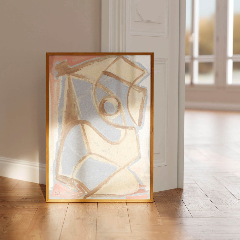 
                  
                    Modern abstract wall art poster in a neutral interior.
                  
                