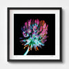 Clover botanical wall art with black frame