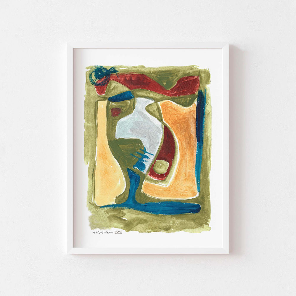 
                  
                    Contemporary abstract wall art print framed in white.
                  
                