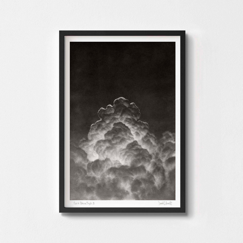 
                  
                    Black and white fine art print of a cloud framed in black.
                  
                