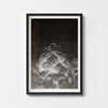 Black and white fine art print of a cloud framed in black.