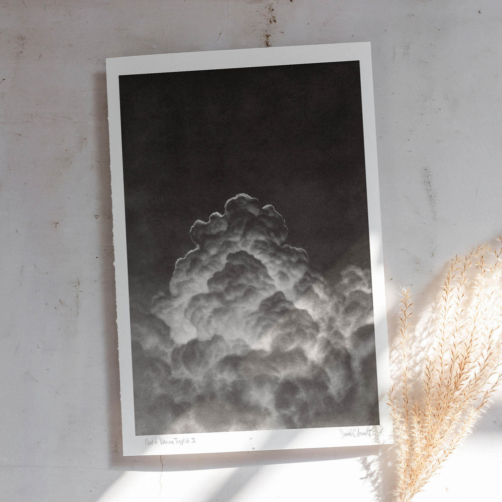 
                  
                    Unframed black and white fine art print of a cloud.
                  
                