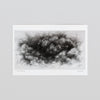 Large black and white wall art print of a cloud unframed.