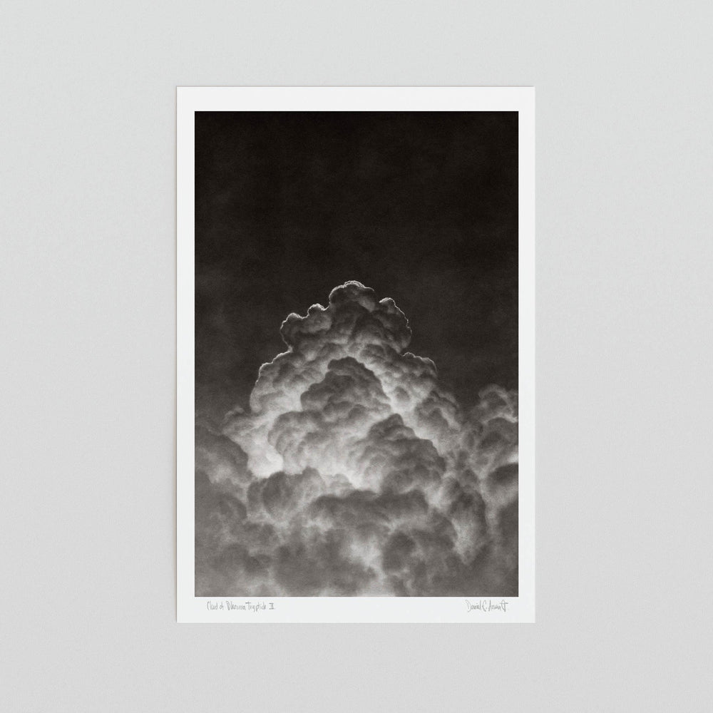 
                  
                    Black and white wall art poster of a cloud unframed.
                  
                