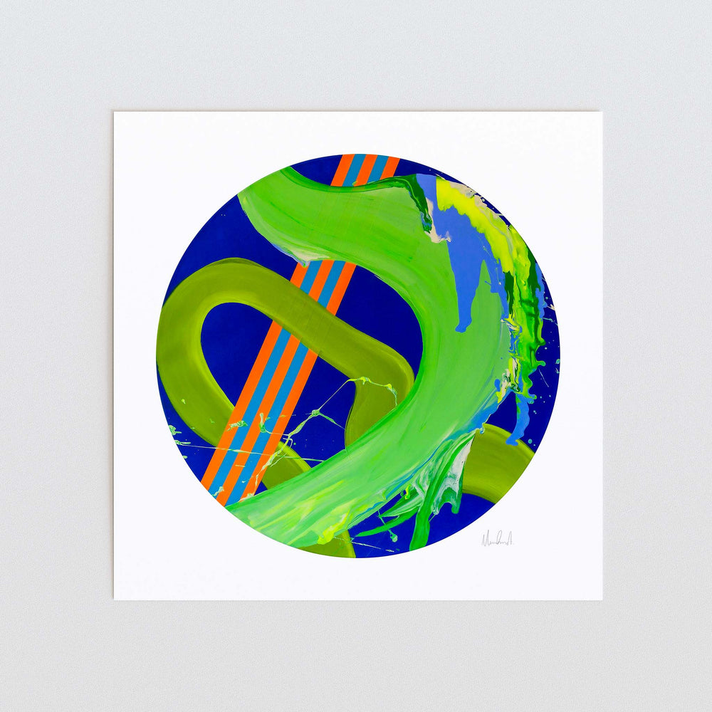 
                  
                    Circular and colourful contemporary art print.
                  
                