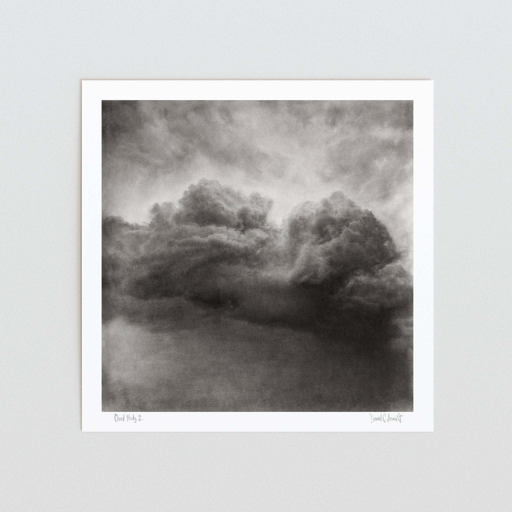 
                  
                    Black and white unframed wall art print of a cloud.
                  
                